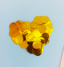 Изображение Шар гелиевый с конфетти "золото" 12"